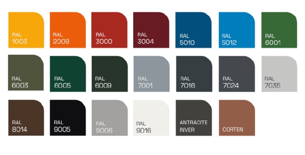 Palette de couleur pour la banquette 